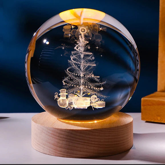 3D Crystal Planet Night Lamp – Starry Sky Projection Light